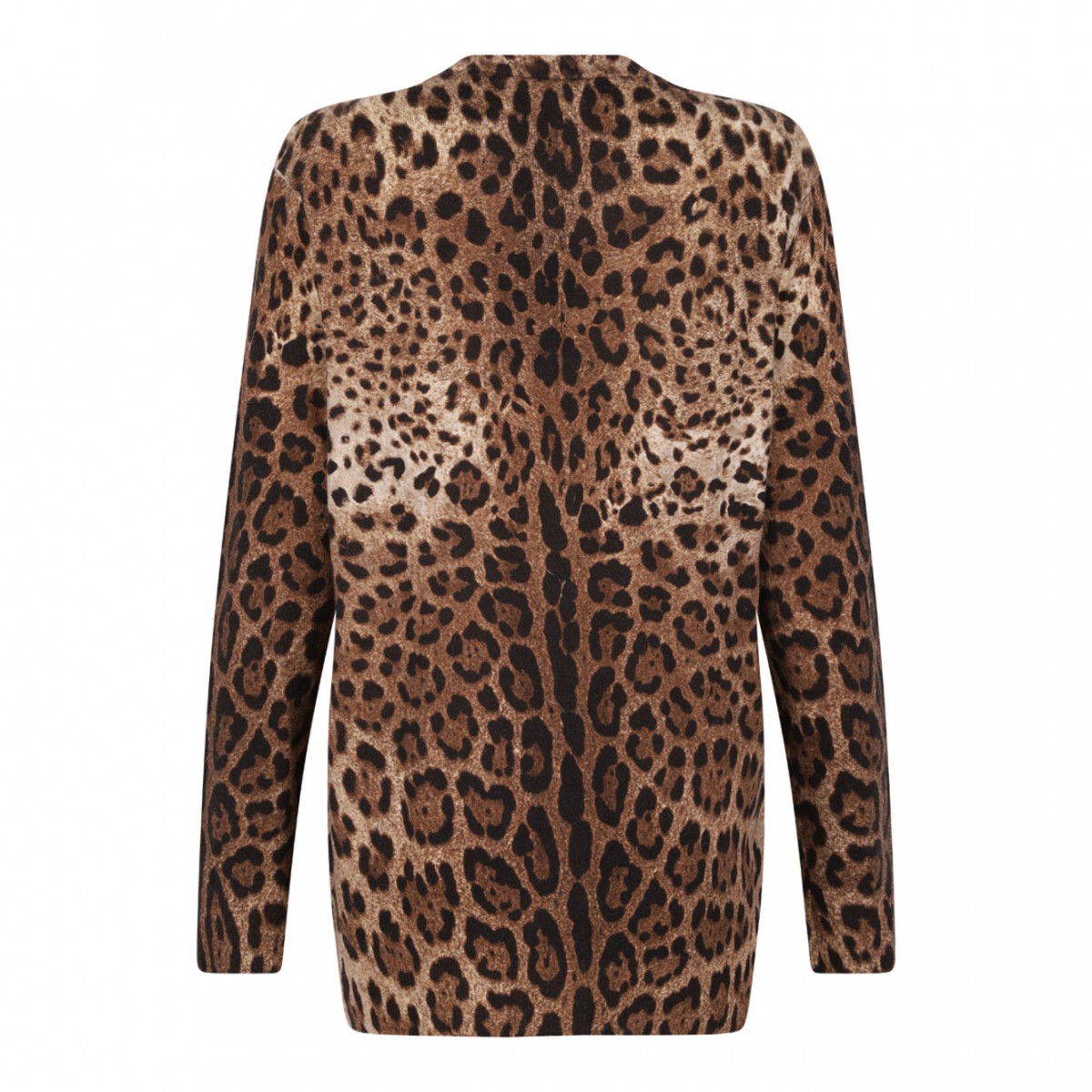 Leopard-Print Cashmere Cardigan