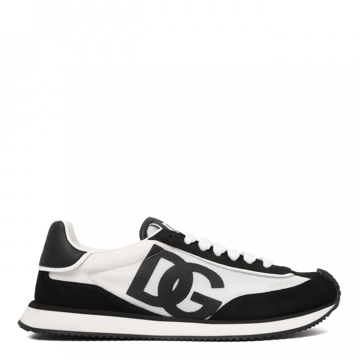 White and Black DG Cushion Sneakers