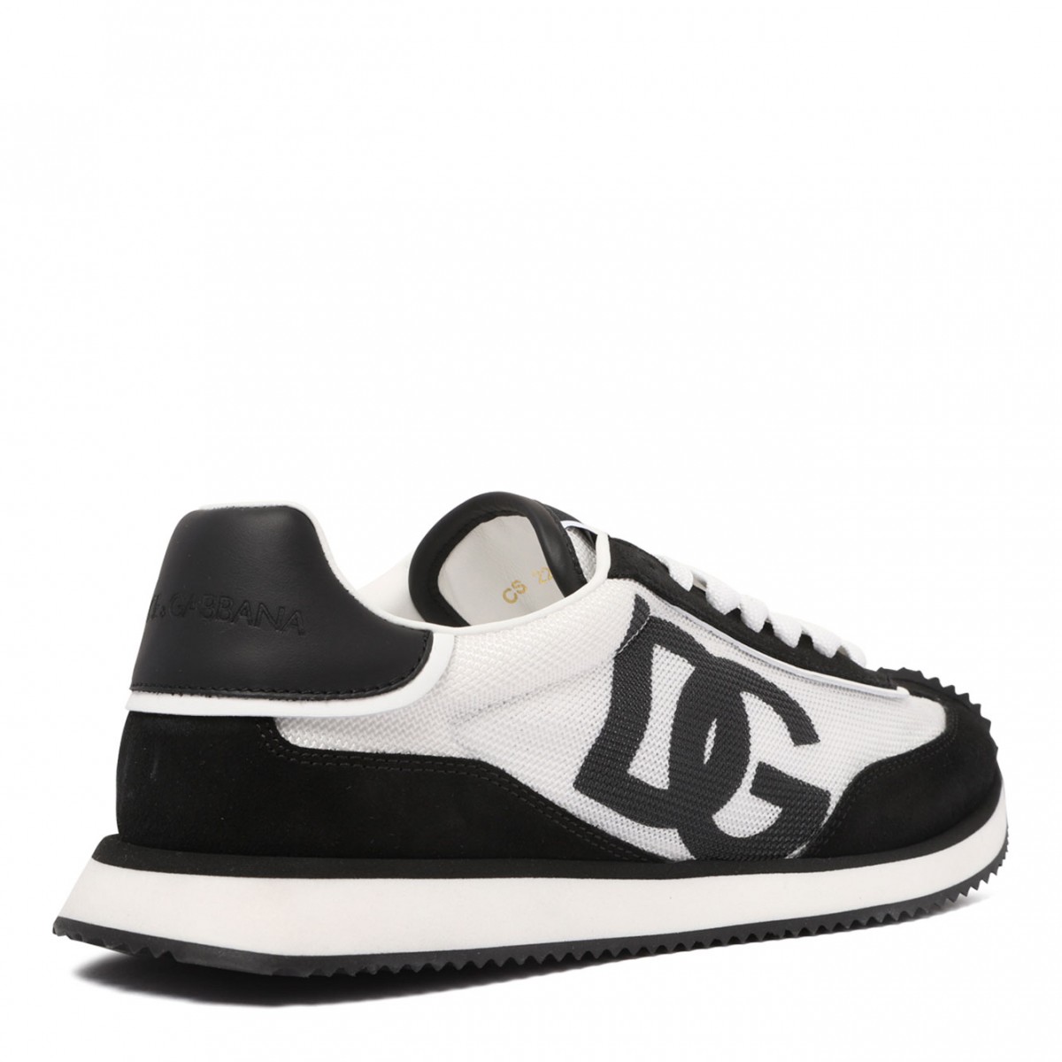 White and Black DG Cushion Sneakers