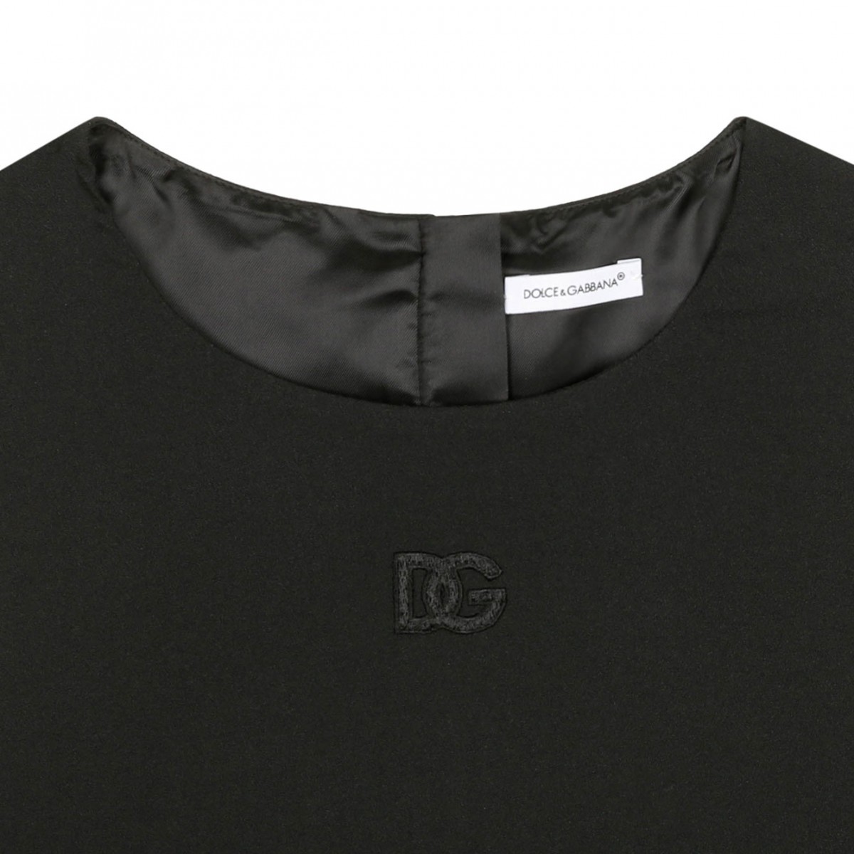 Black Cady A-line Minidress