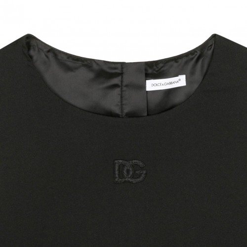 Black Cady A-line Minidress