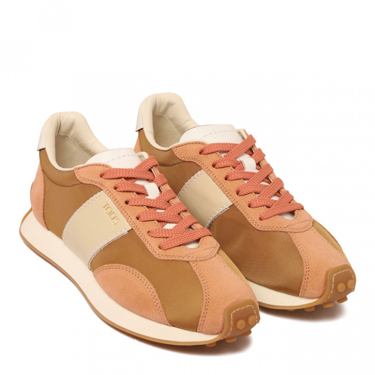 Light Brown and Pink Sneakers