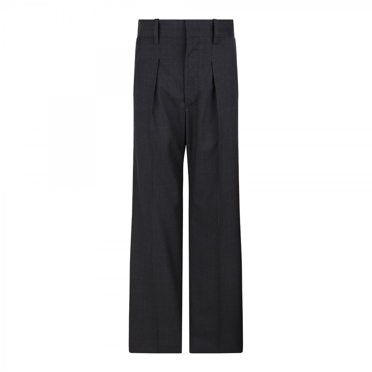 Anthracite Straight Leg Pleated Trousers