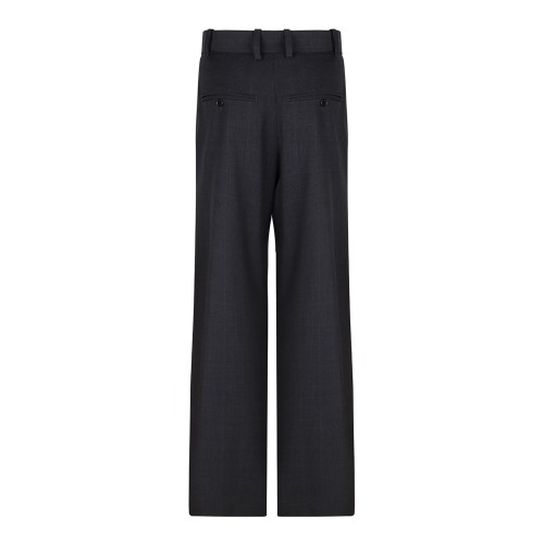 Anthracite Straight Leg Pleated Trousers