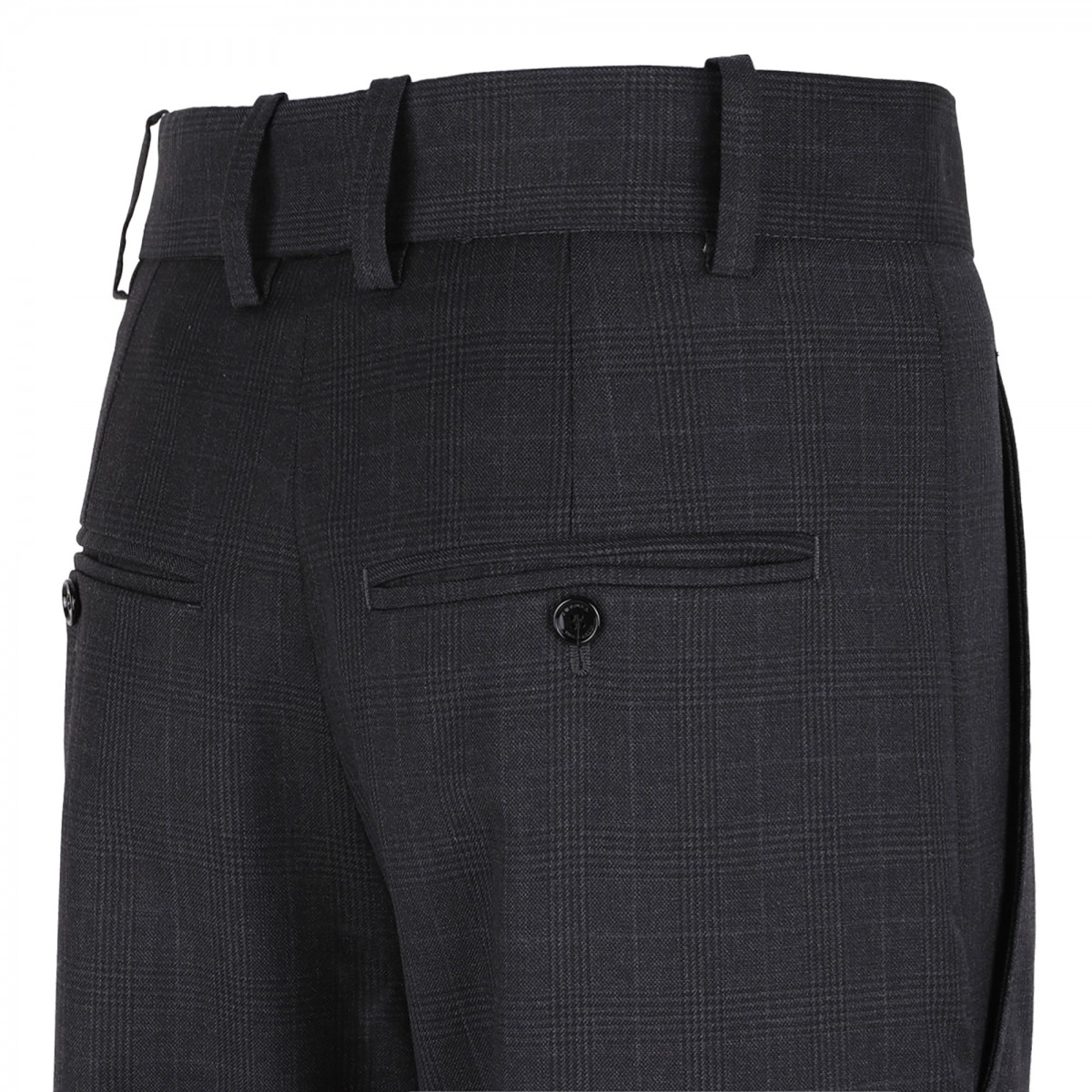 Anthracite Straight Leg Pleated Trousers