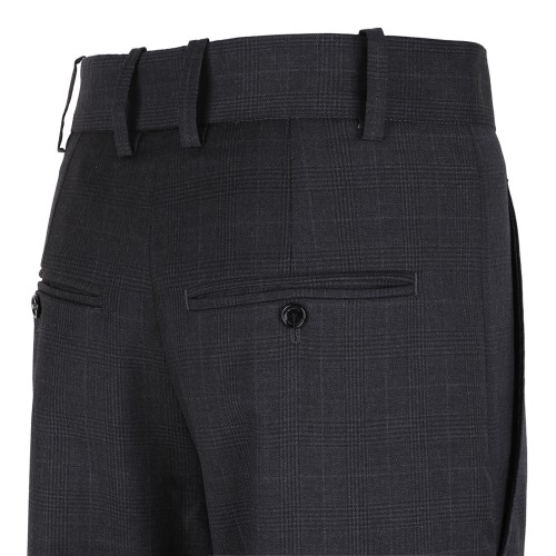 Anthracite Straight Leg Pleated Trousers