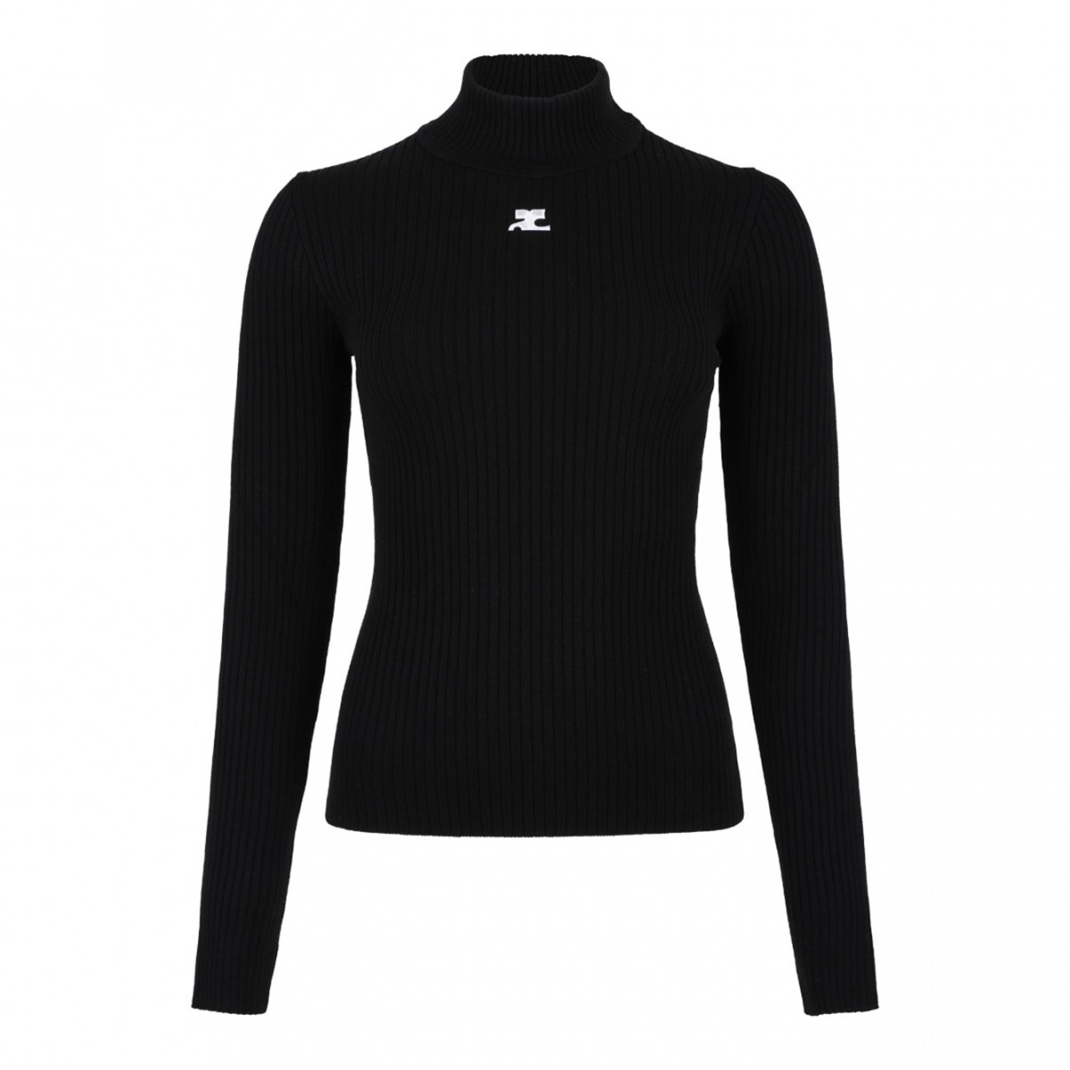 Black Reedition Rib Knit Sweater