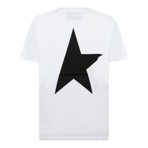 White and Black Logo Star T-Shirt