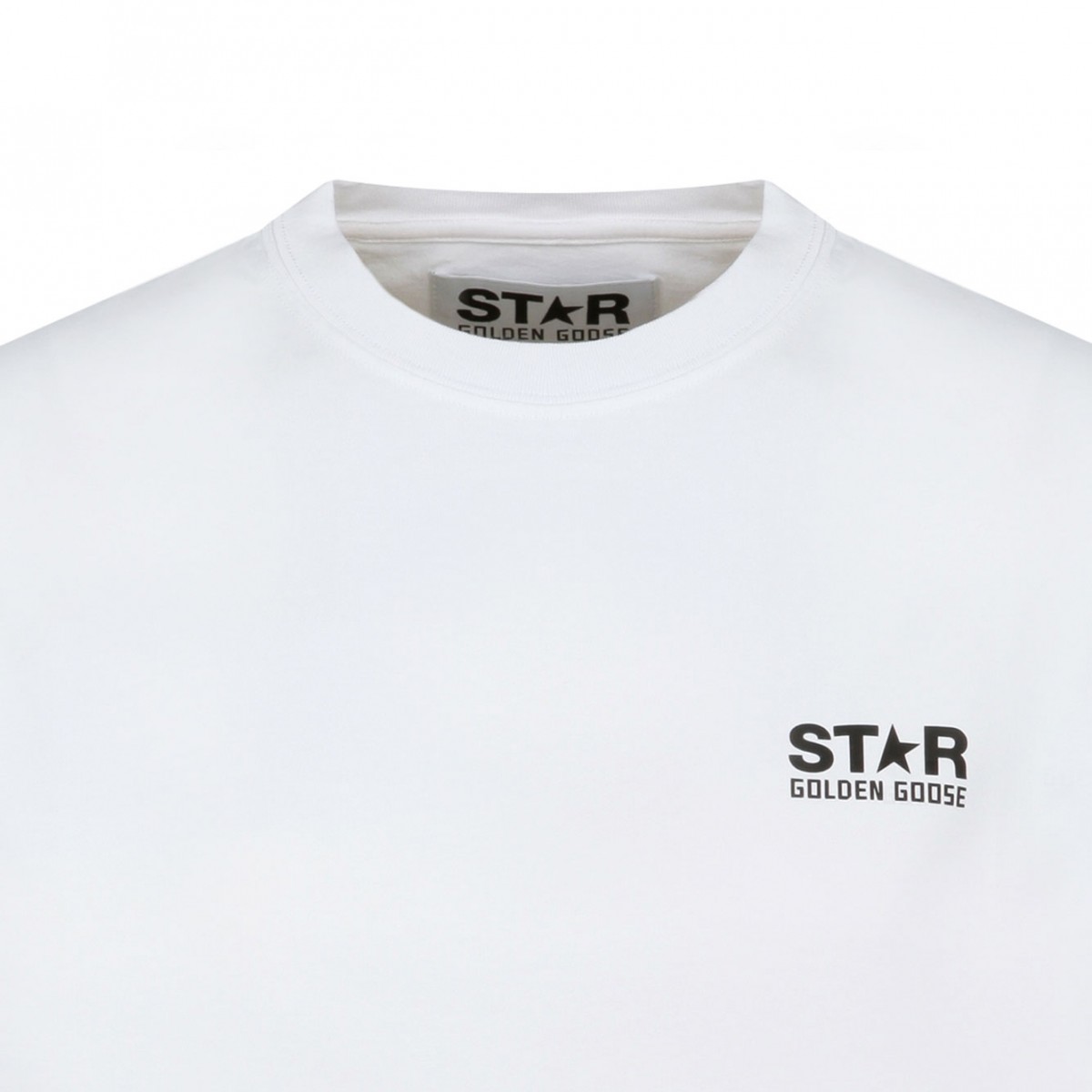 White and Black Logo Star T-Shirt
