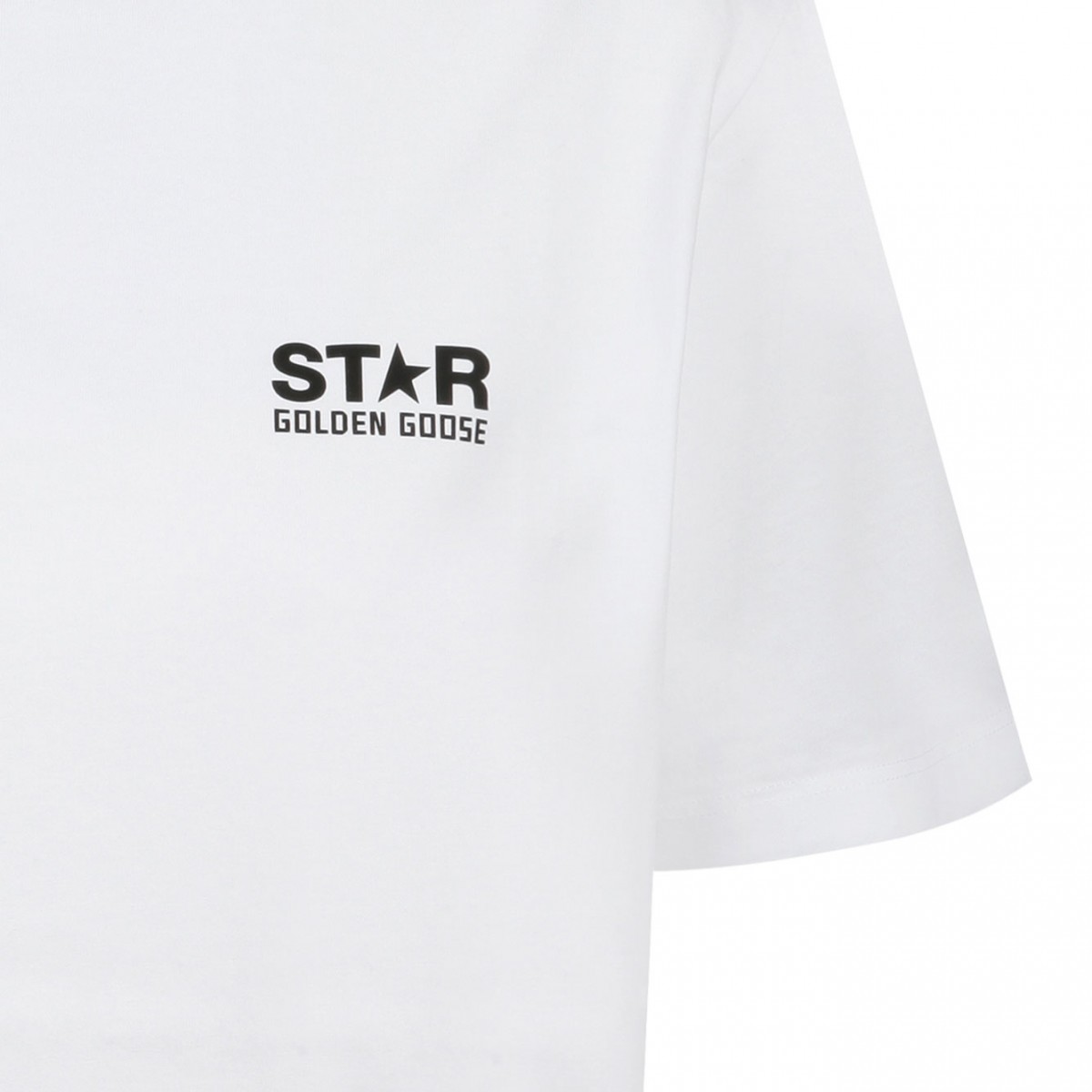 White and Black Logo Star T-Shirt