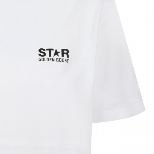 White and Black Logo Star T-Shirt