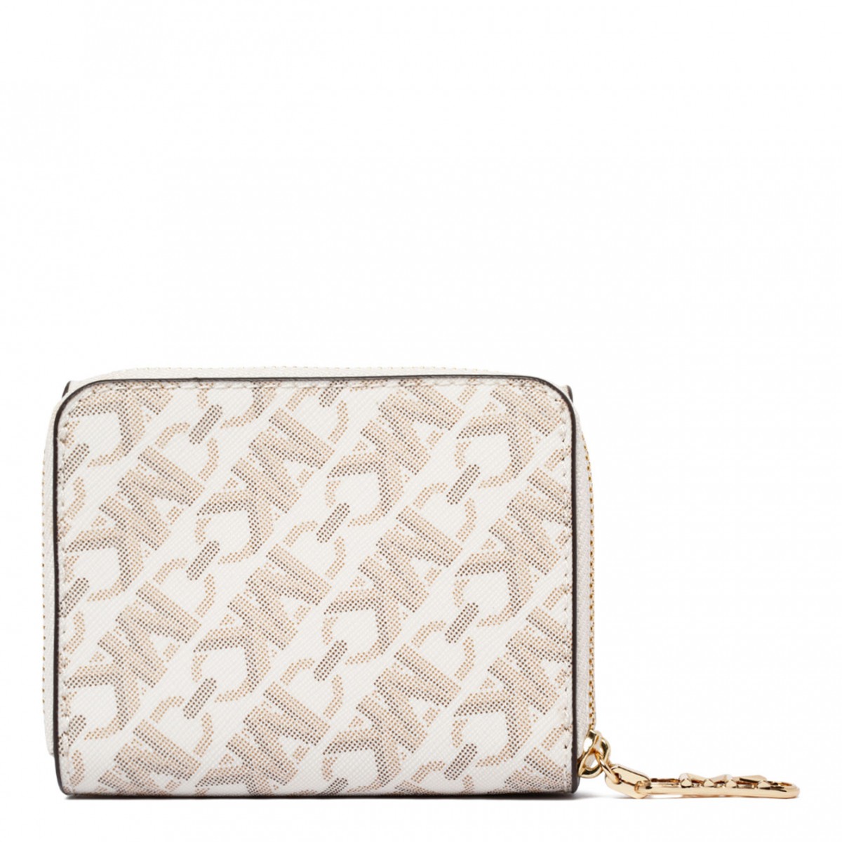 White Logo Print Wallet