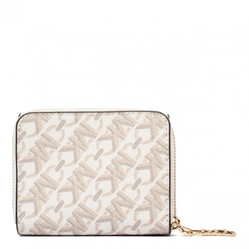 White Logo Print Wallet