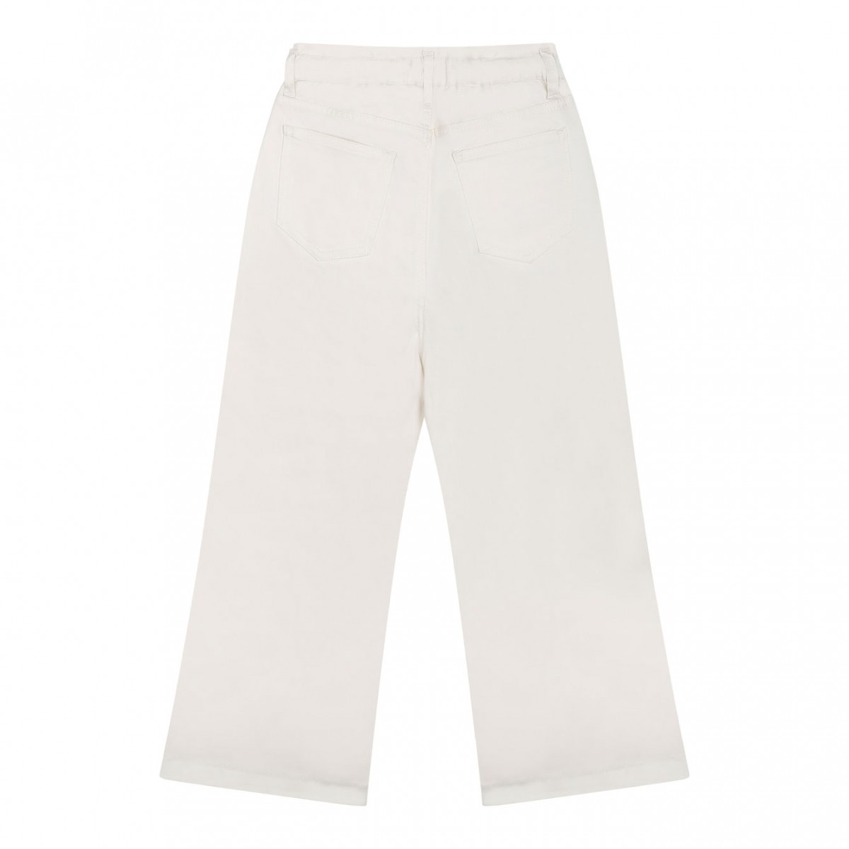 Distressed White Trousers