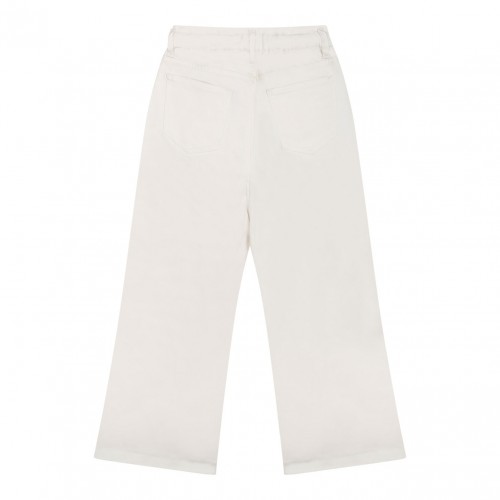 Distressed White Trousers