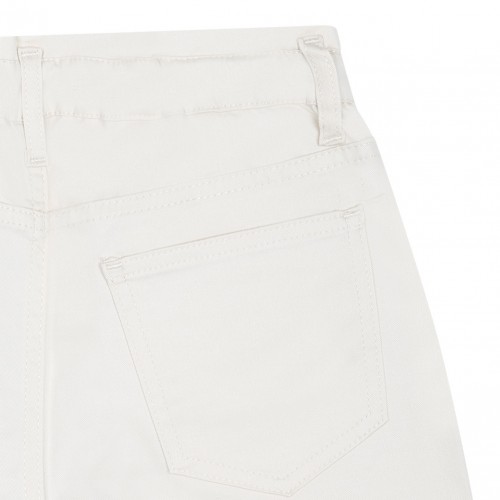 Distressed White Trousers