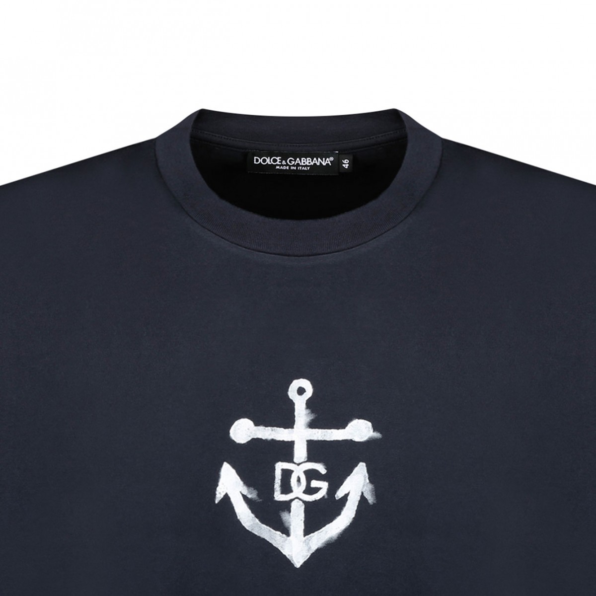 Dark Blue Navy Print T-Shirt