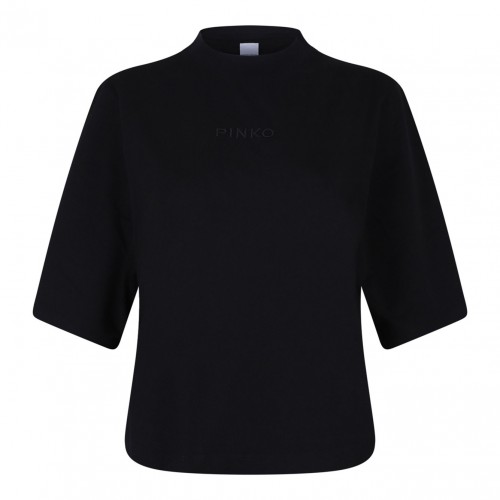 Black Embroidered Logo T-Shirt