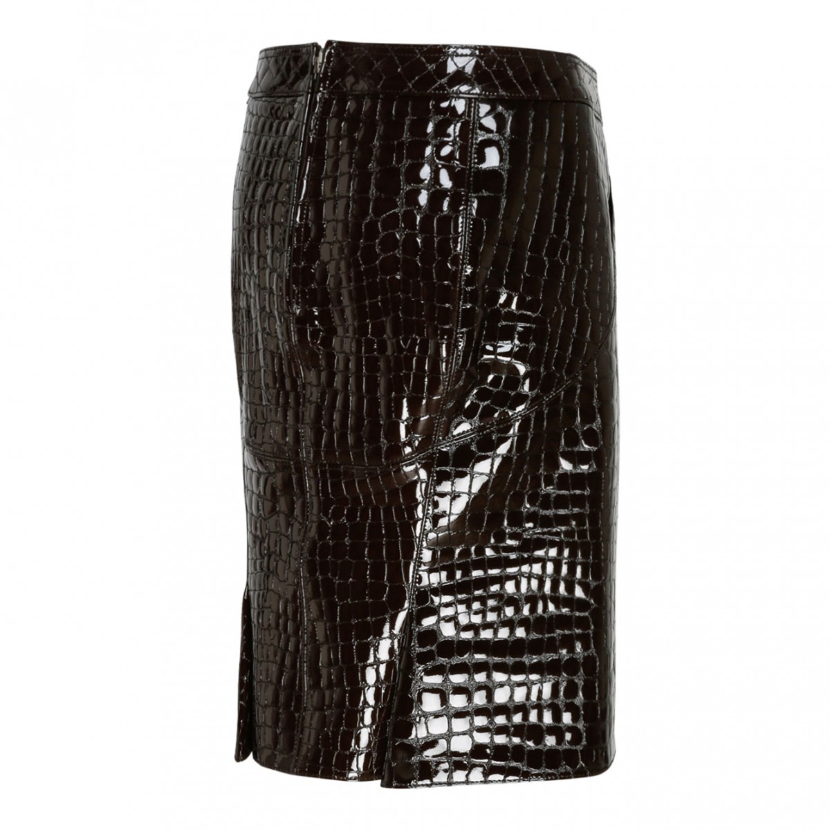 Dark Chocolate Glossy Skirt