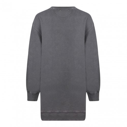 Anthracite Cotton Logo Print Jumper Dress 2