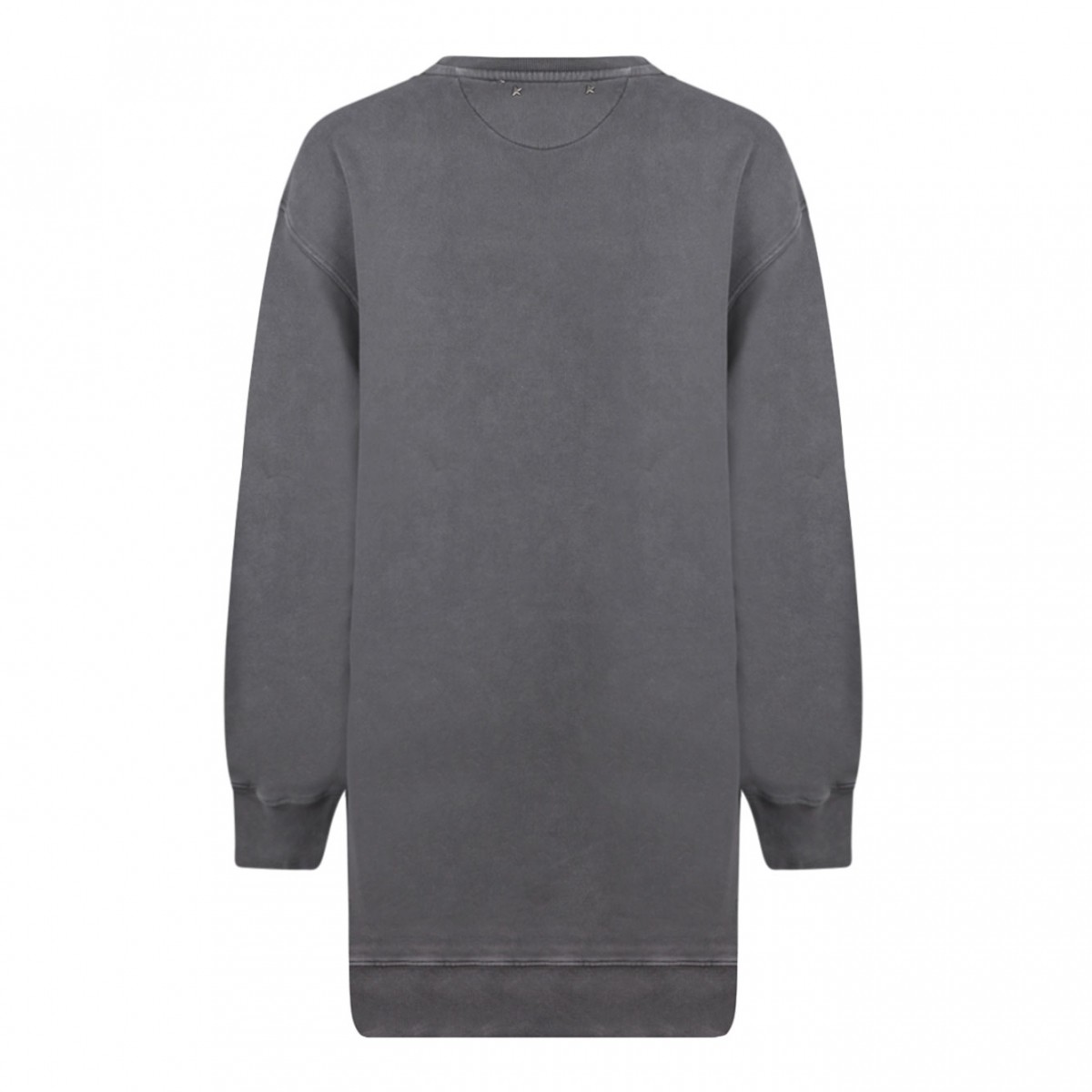 Anthracite Cotton Logo Print Jumper Dress