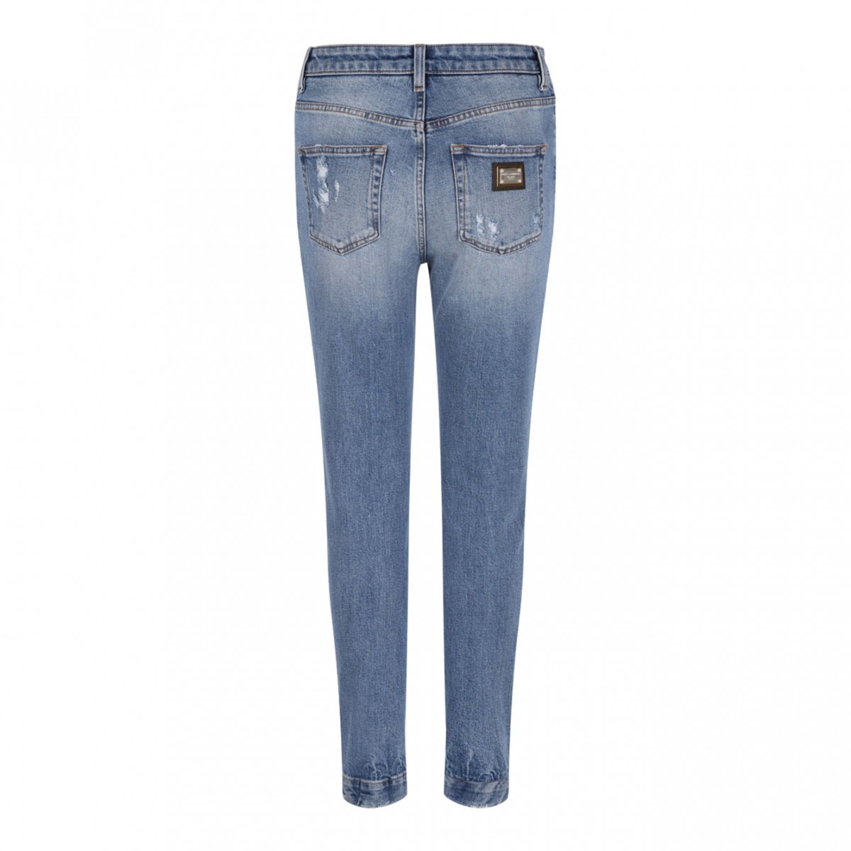 Stretch Denim Audrey Jeans With Rips