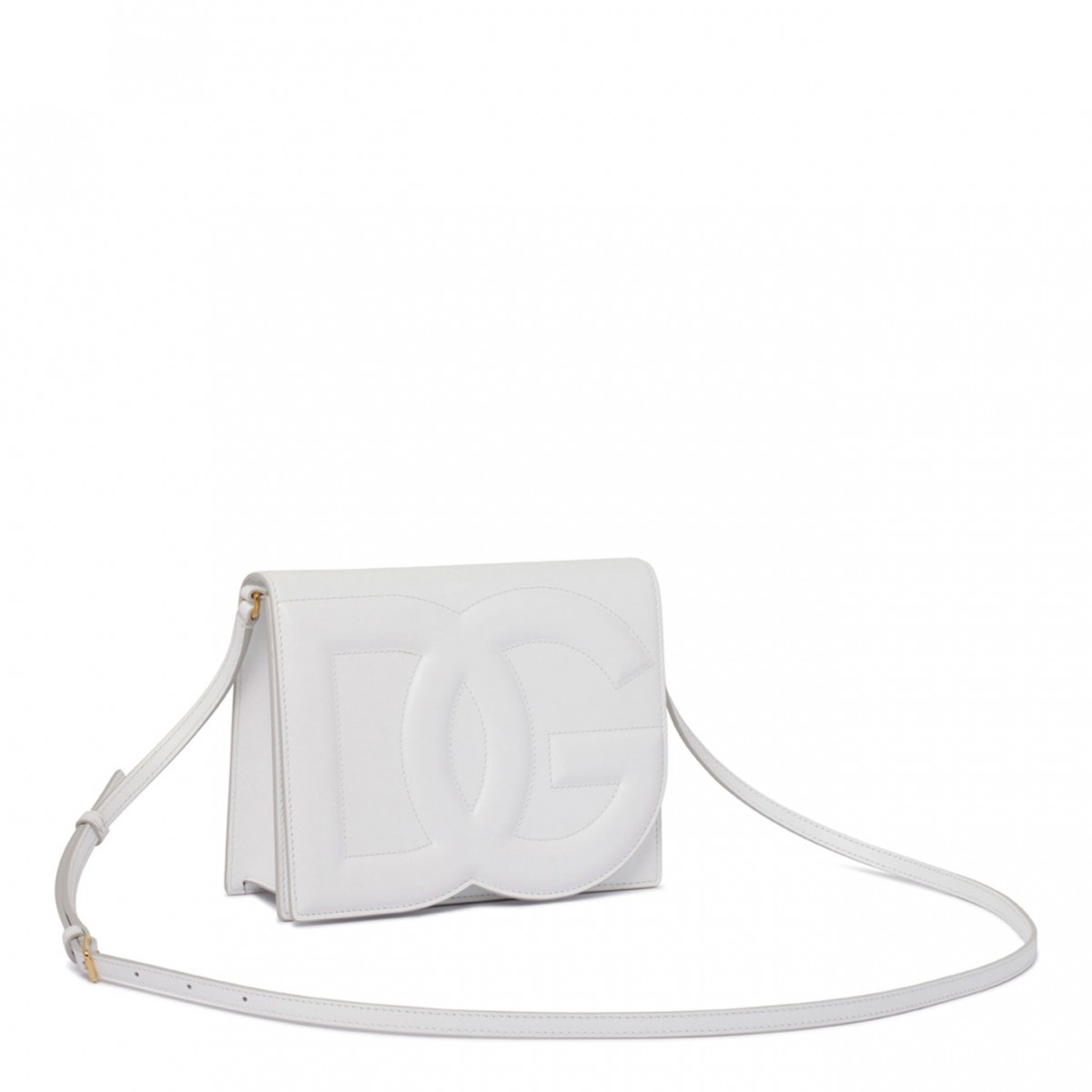 White DG Logo Crossbody Bag