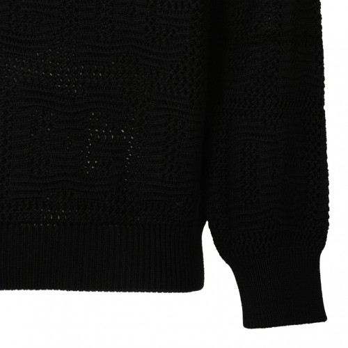 Black Virgin Wool Jumper