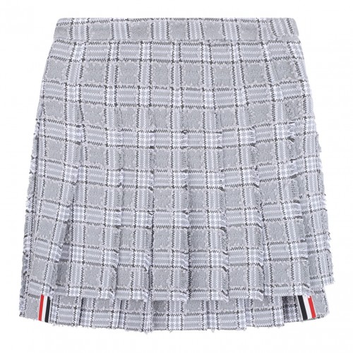 Pleated Tweed Skirt