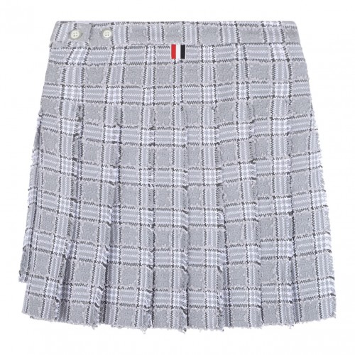 Pleated Tweed Skirt