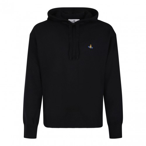 Black Logo Embroidered Sweater