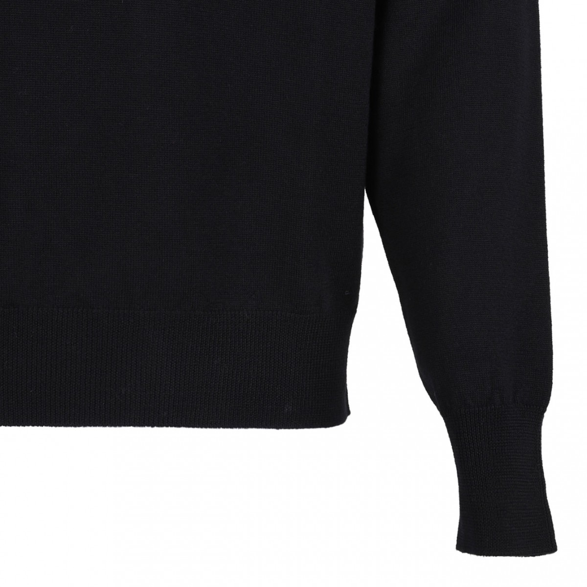 Black Logo Embroidered Sweater