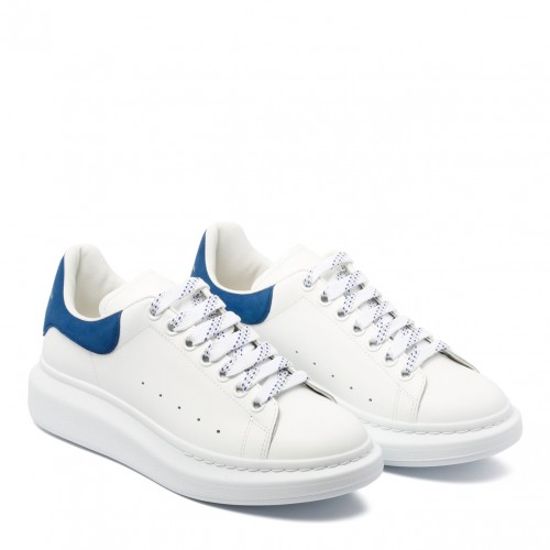 White and Blue Oversized Sneakers
