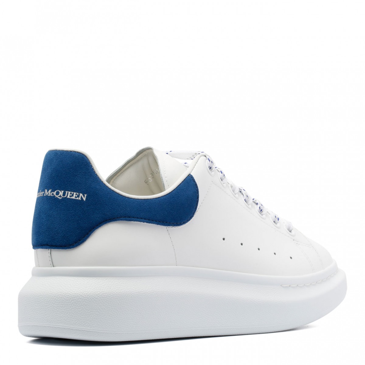White and Blue Oversized Sneakers