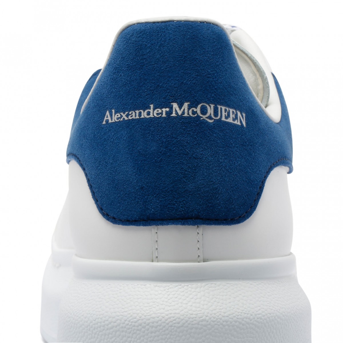 White and Blue Oversized Sneakers