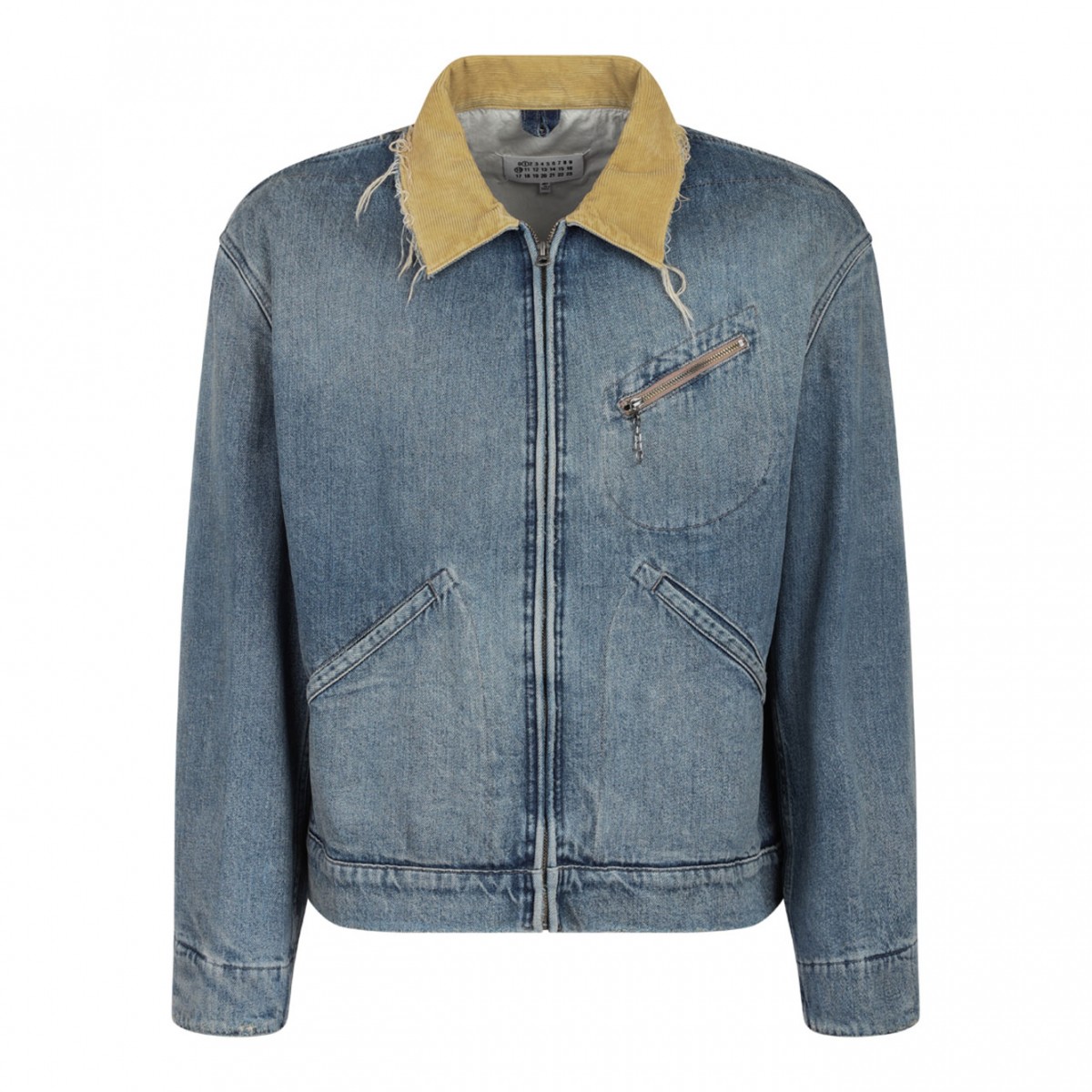 Blue Denim Bomber Jacket