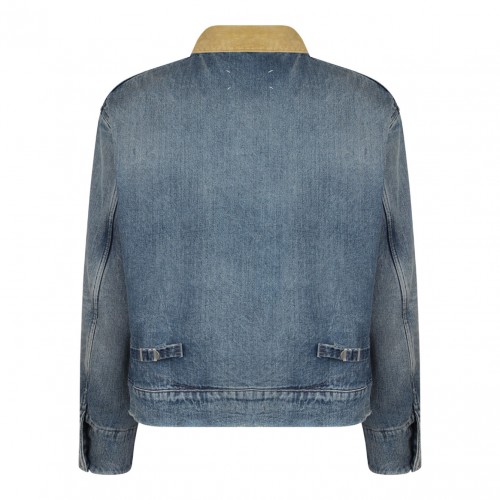 Blue Denim Bomber Jacket 2