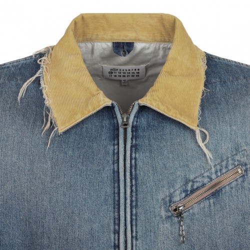 Blue Denim Bomber Jacket