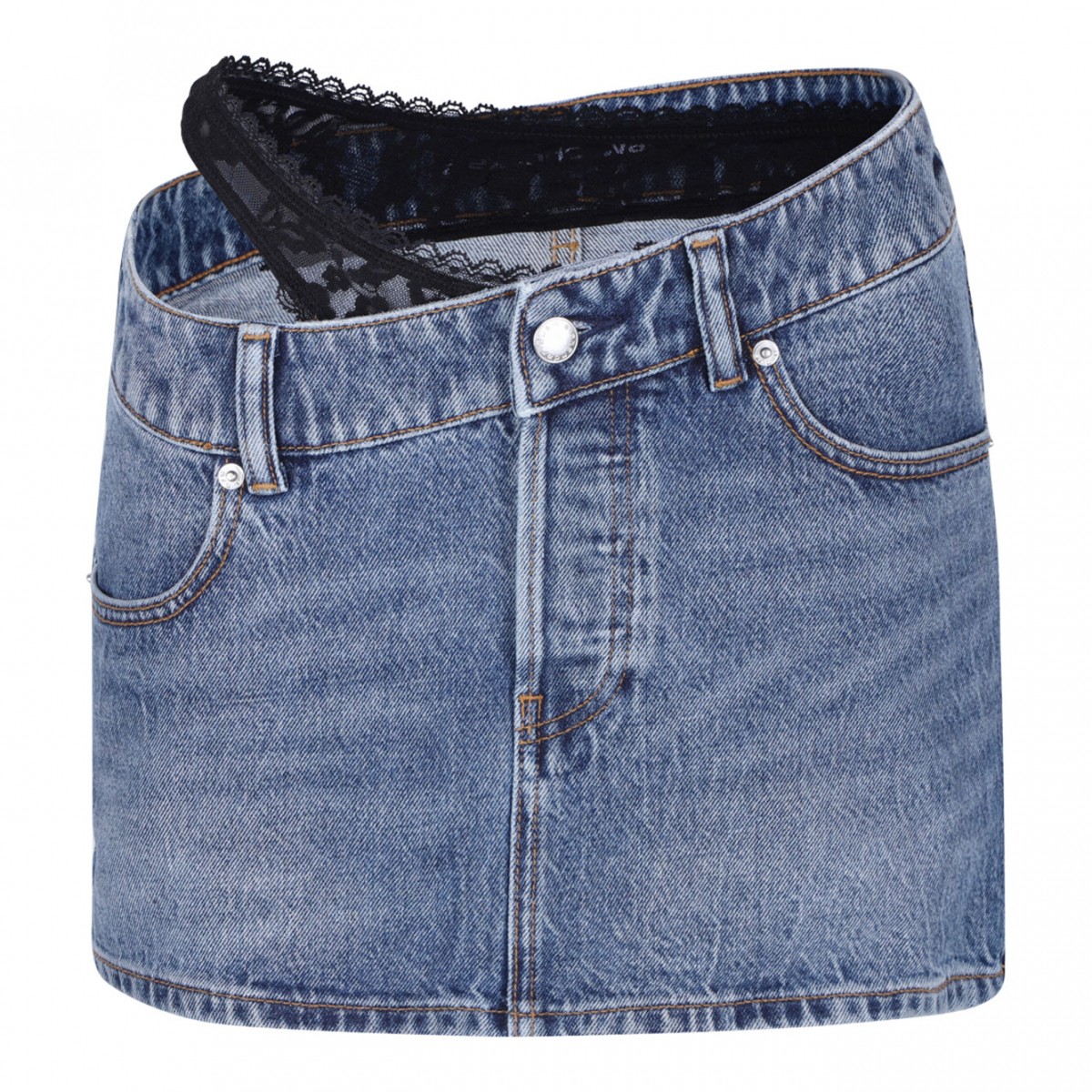 Blue Denim Mini Skirt