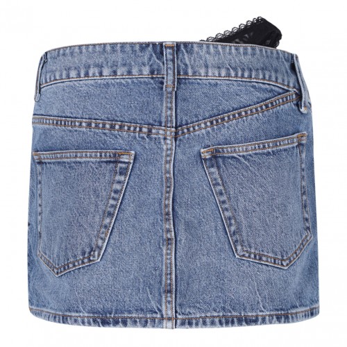 Blue Denim Mini Skirt