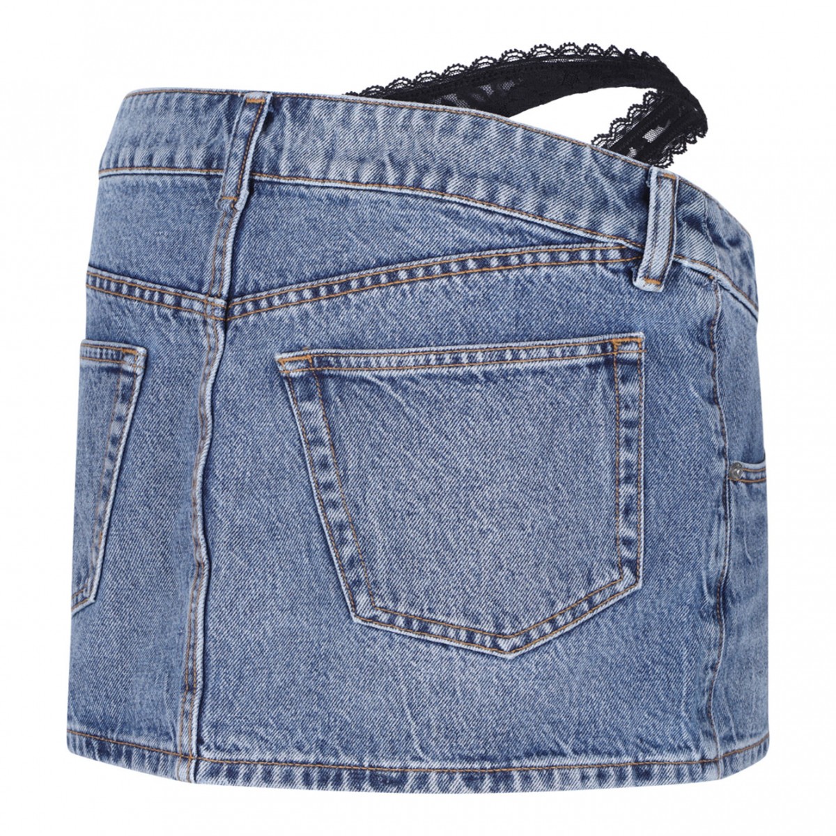 Blue Denim Mini Skirt
