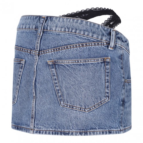 Blue Denim Mini Skirt