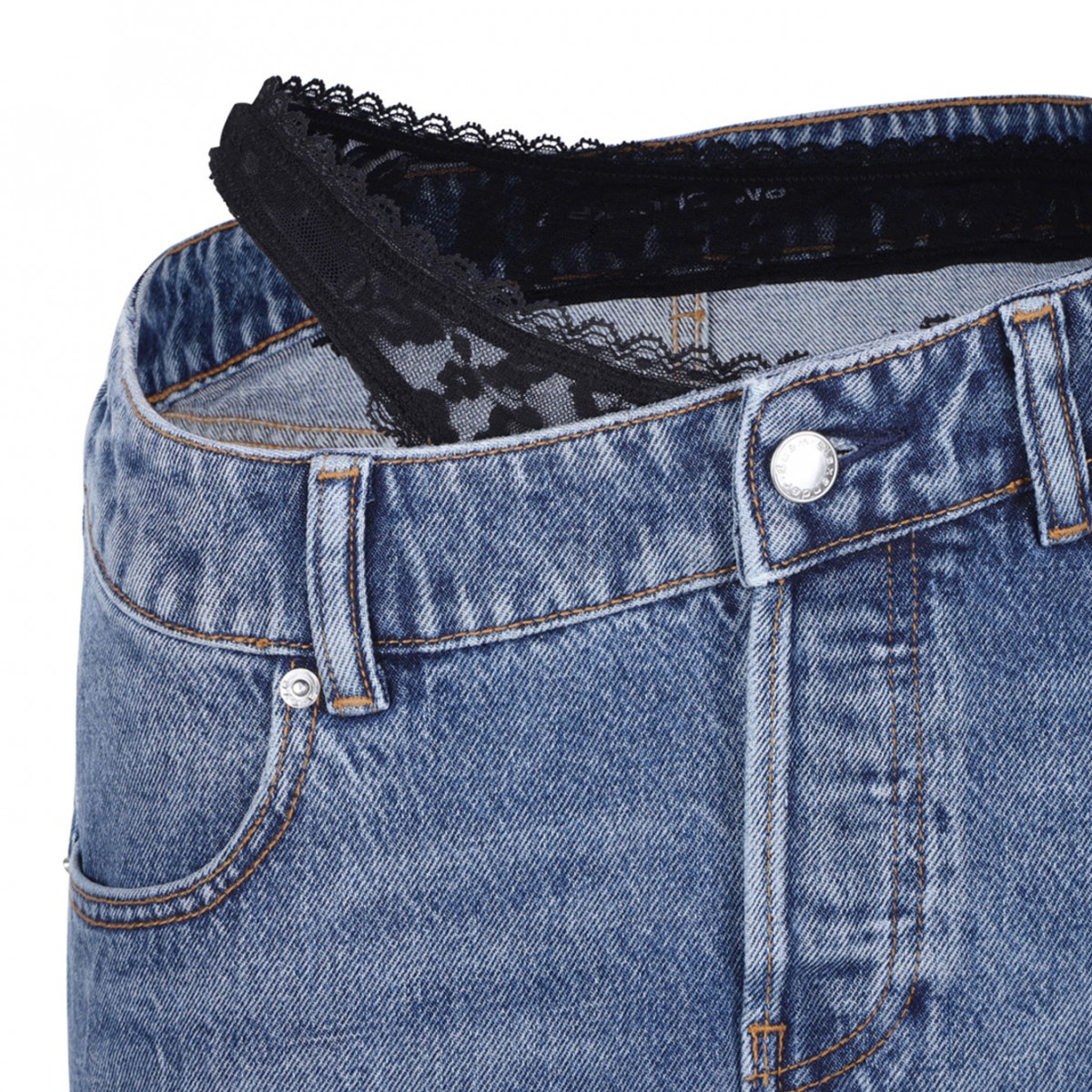 Blue Denim Mini Skirt