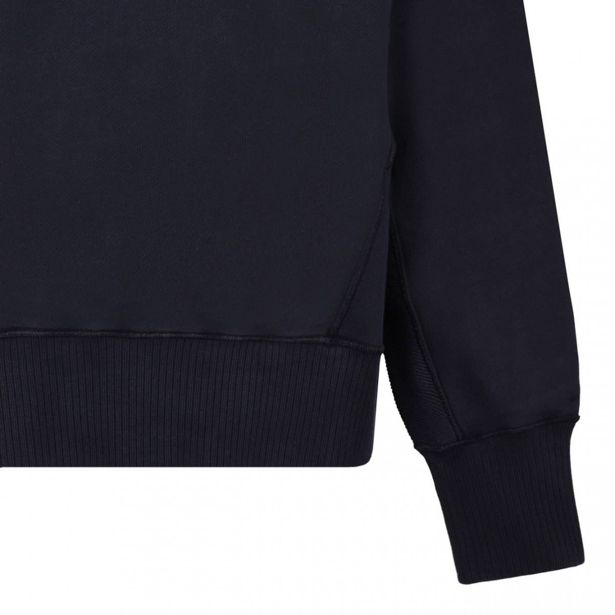 Midnight Blue Logo-Plaque Sweatshirt