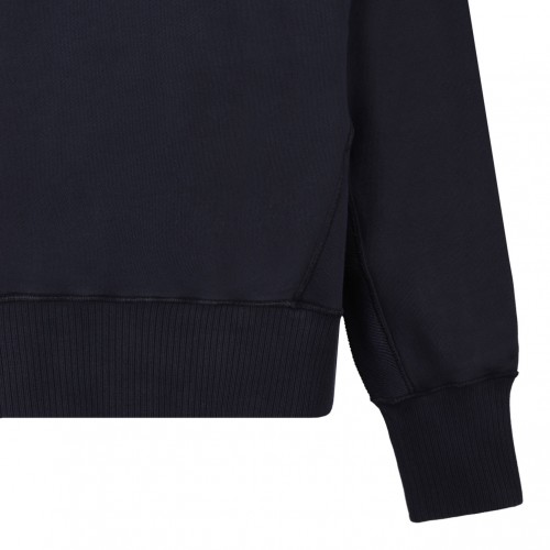 Midnight Blue Logo-Plaque Sweatshirt