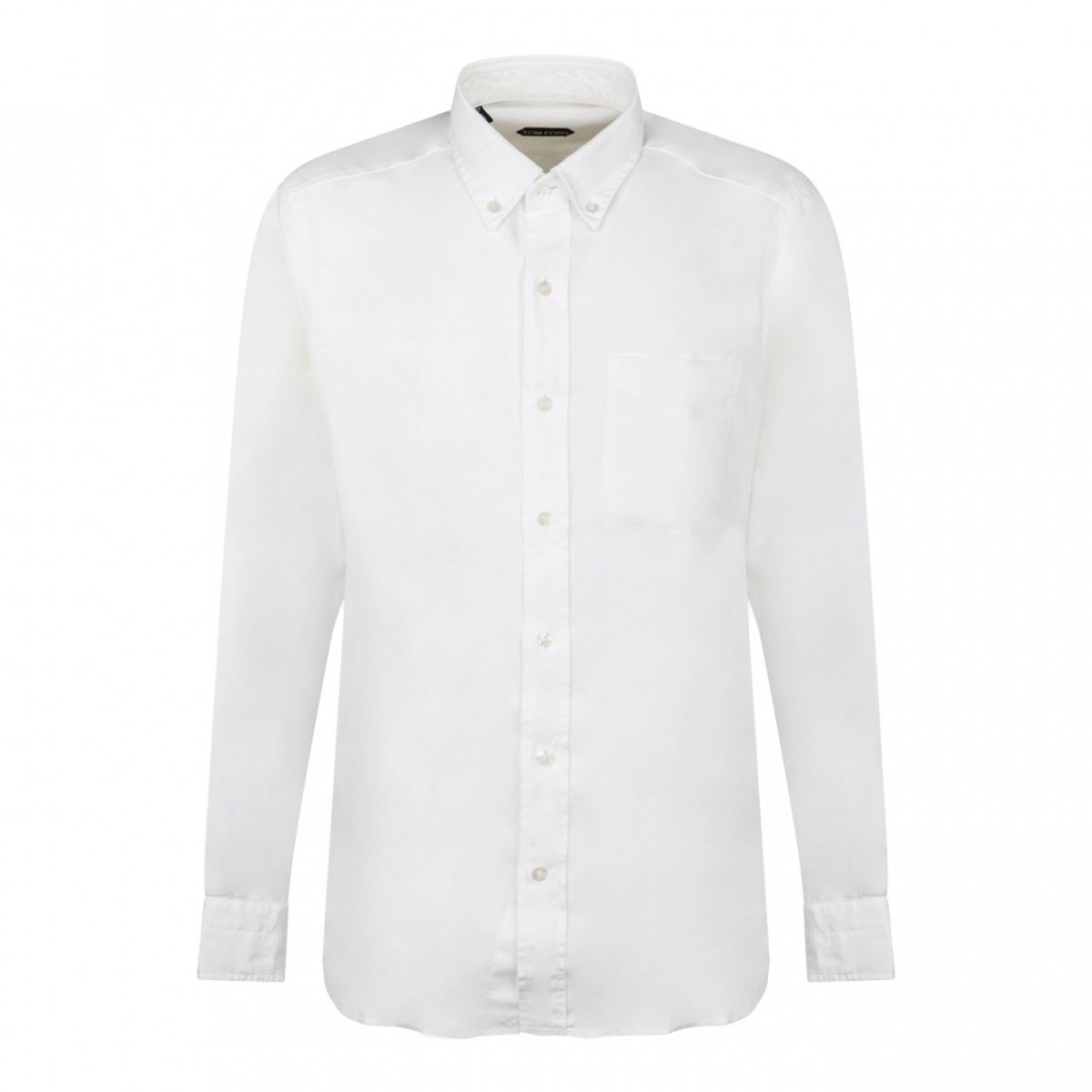 White Long Sleeves Lyocell Shirt