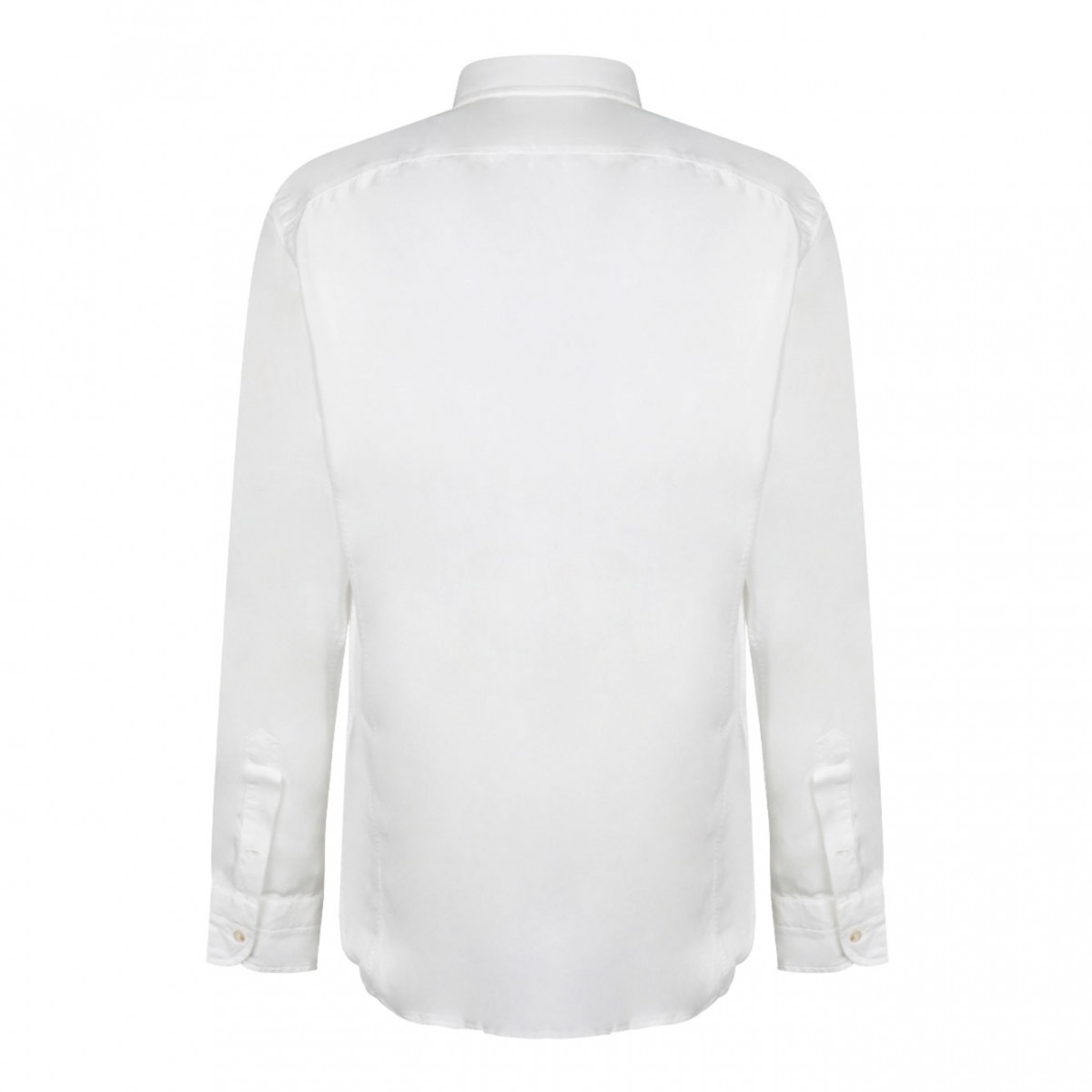 White Long Sleeves Lyocell Shirt