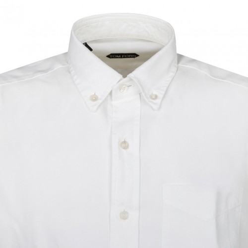 White Long Sleeves Lyocell Shirt