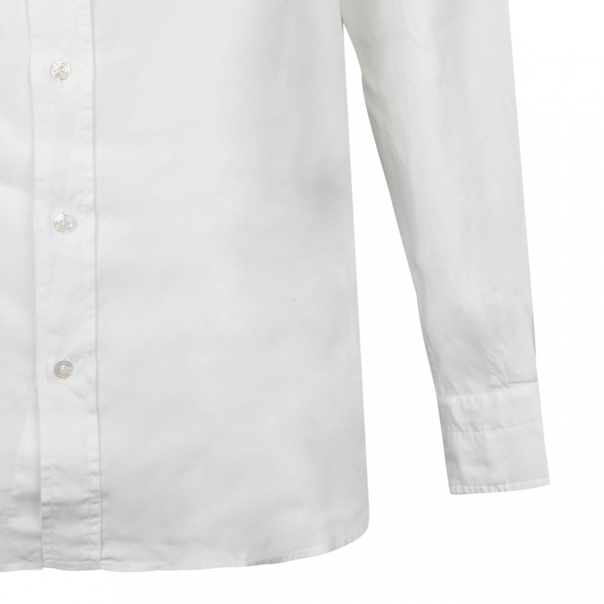 White Long Sleeves Lyocell Shirt