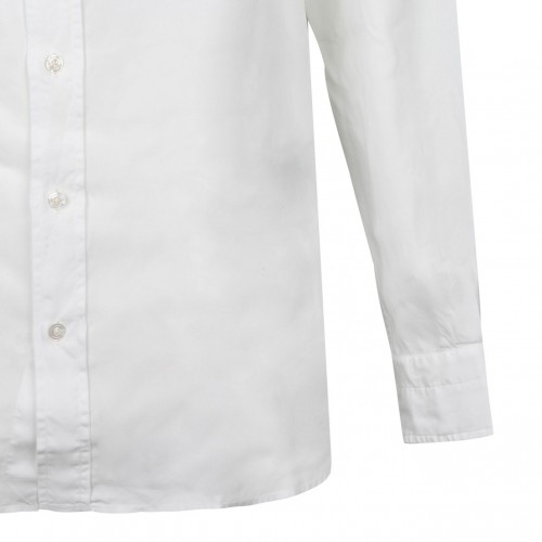 White Long Sleeves Lyocell Shirt
